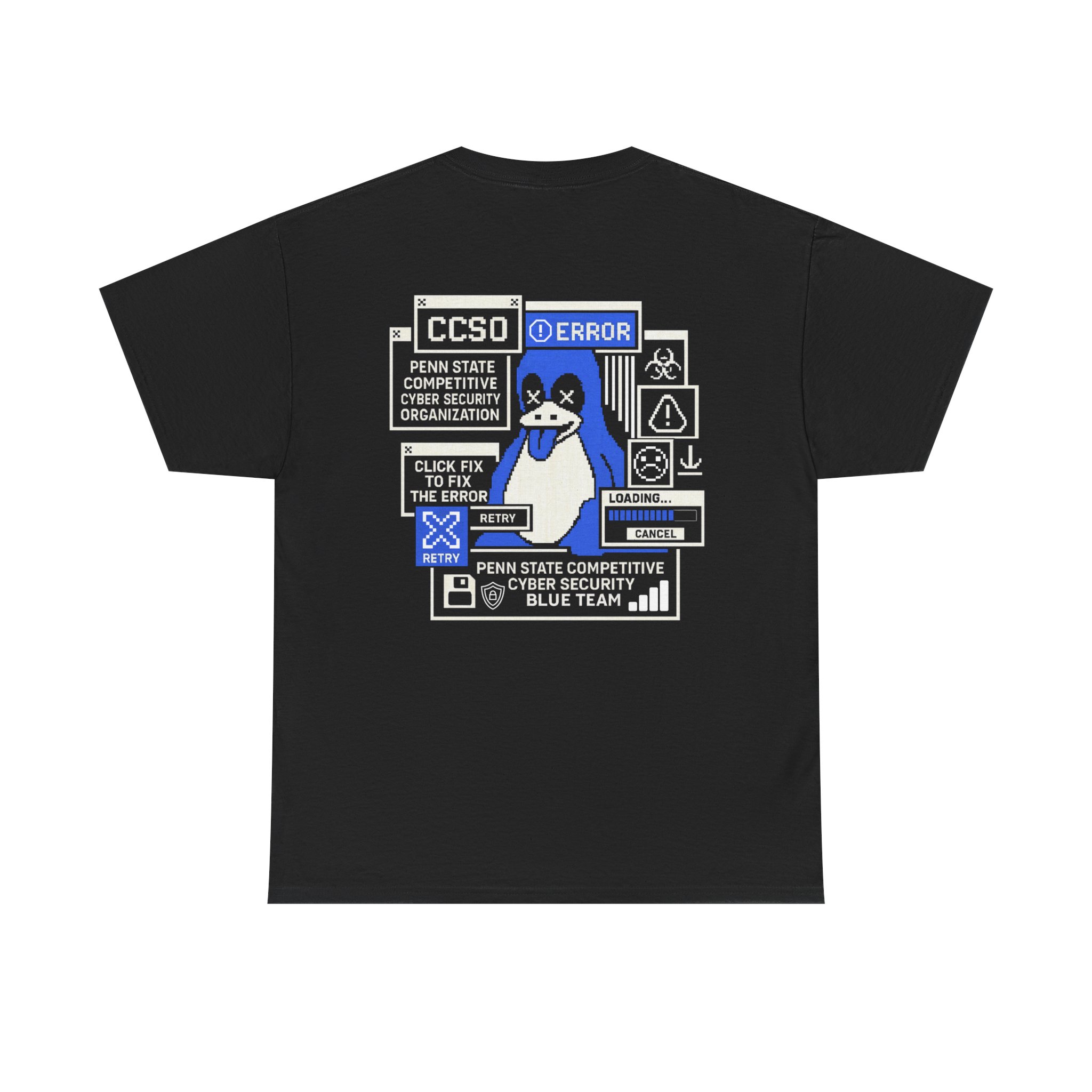 T-Shirt - Blue Team Penguin Hacker
