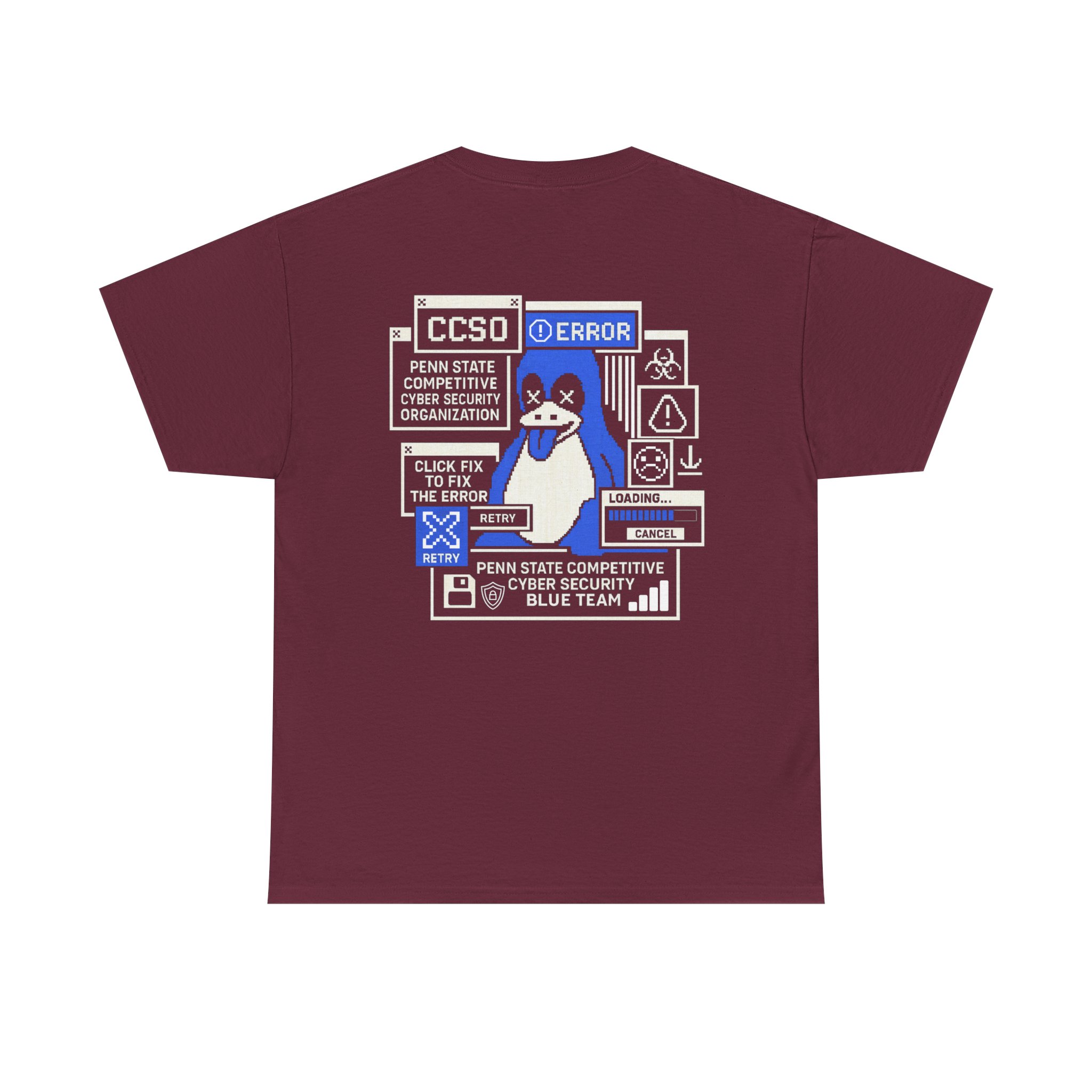 T-Shirt - Blue Team Penguin Hacker - Image 4