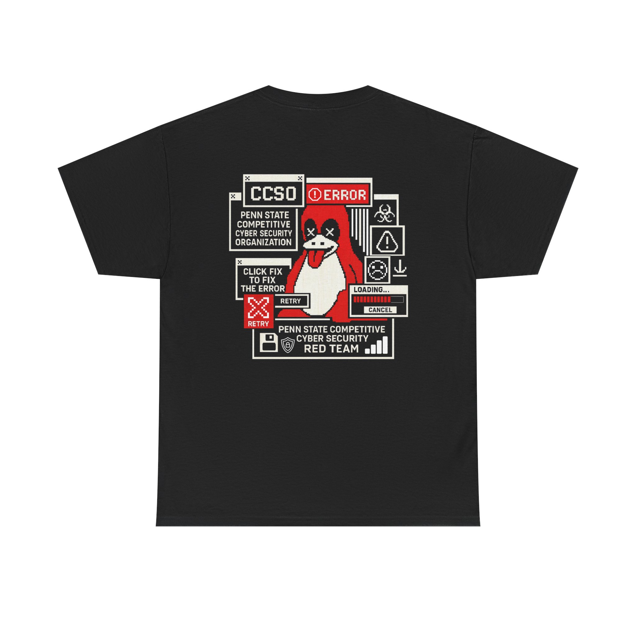 T-Shirt - Red Team Penguin Hacker
